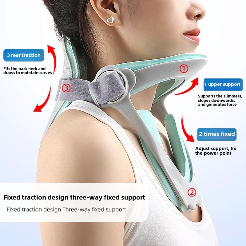 Cervical Collar Adjustable Traction Device Posture Corrector Neck Braces Spine Protector Pain Relief