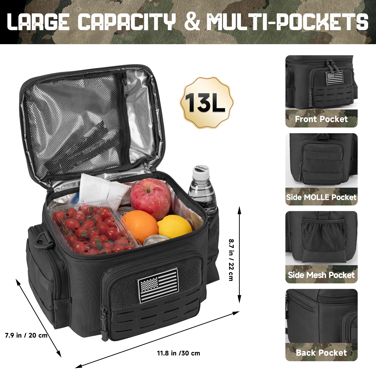 Heavy Duty Tactical Lunch Bag, Leakproof & Insulated for Outdoor Pros