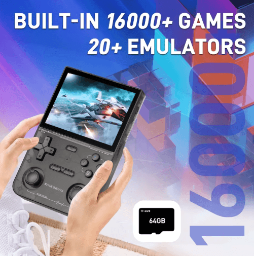 GAMINJA K36 Handheld Game Console – 3.5 IPS Screen with 64GB Classic Games