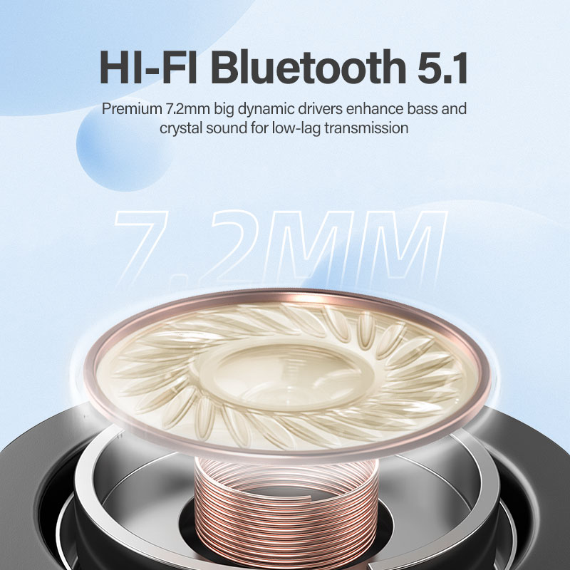 Wireless TWS Earbuds with Touch Control, ENC HD Call, Microphones.