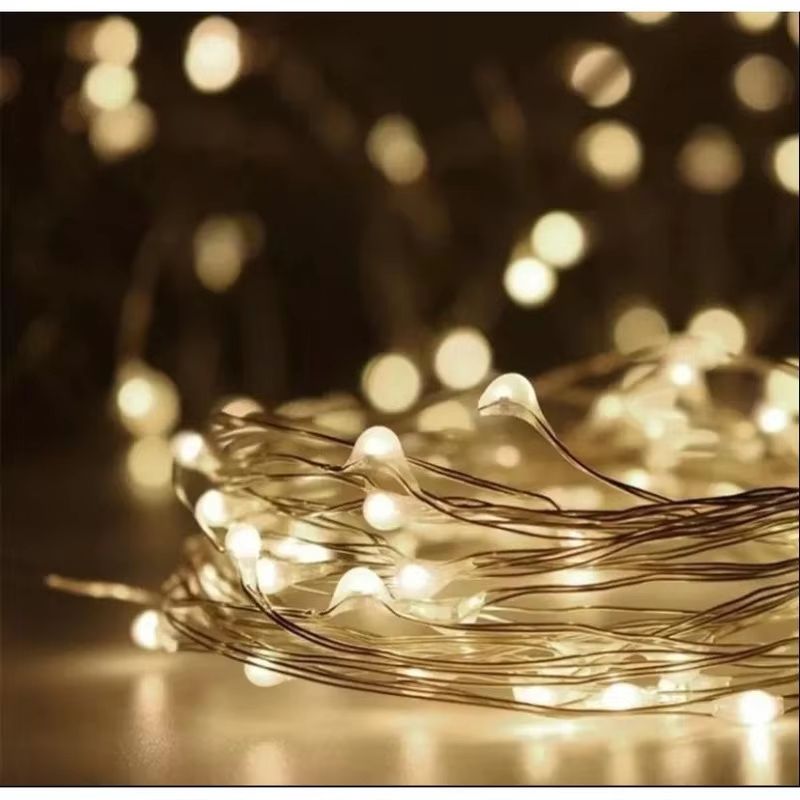 16.4 ft LED Fairy Lights – Battery Operated Copper Wire Garland String Lights for Outdoor Garden, Party, Wedding & Chris