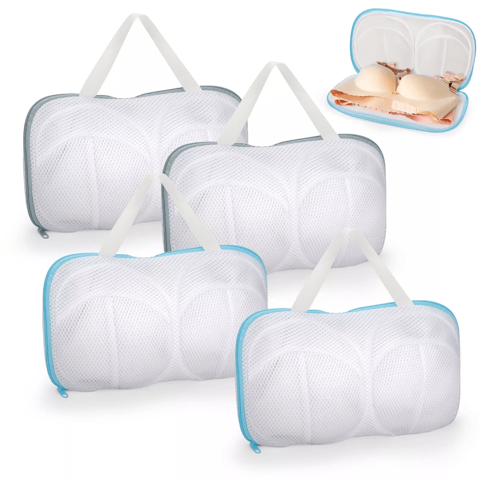 Bra Laundry Bag for Washing Delicates Underwear Brassiere with Zipper Closure