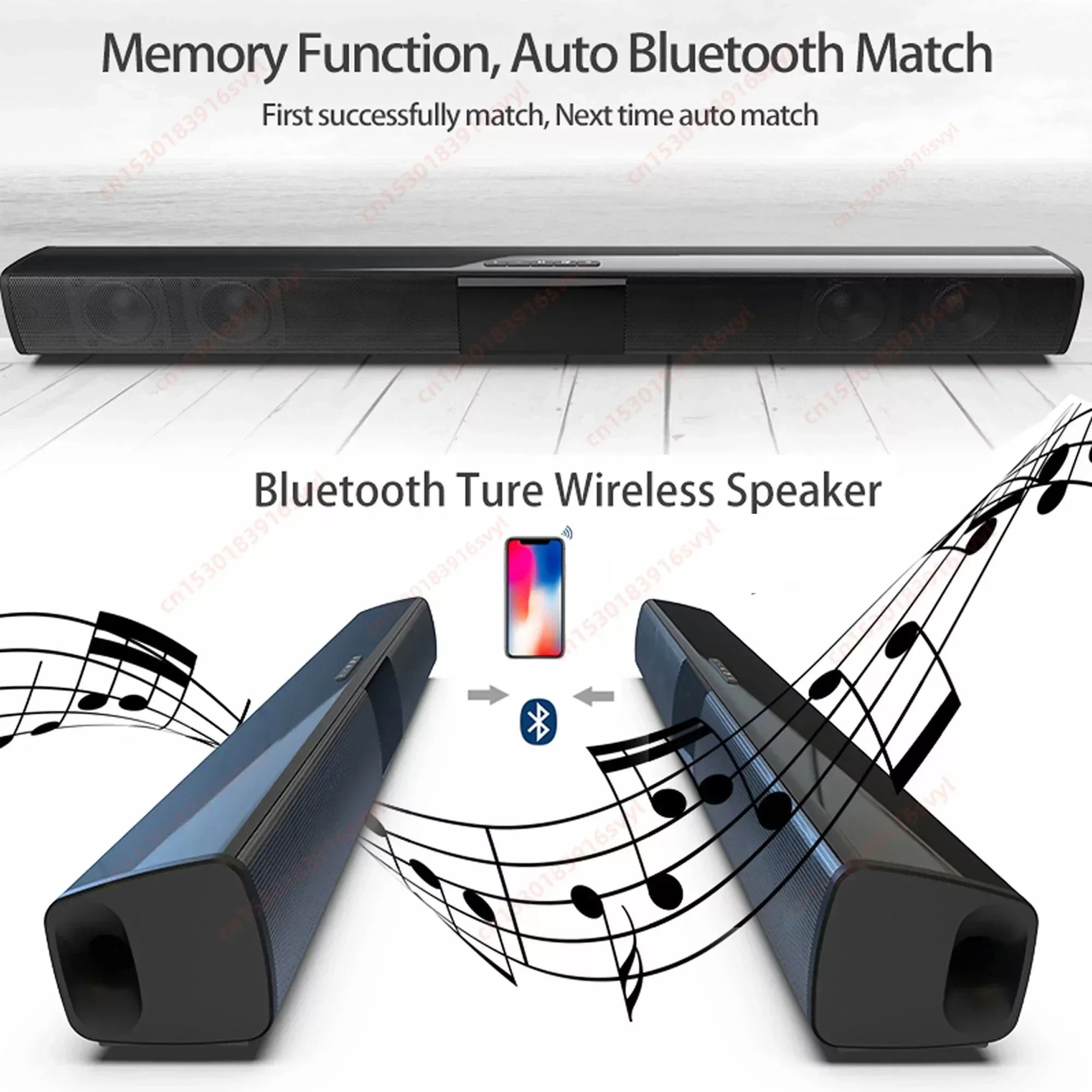 Wireless Bluetooth Sound bar Speaker with Deep Bass