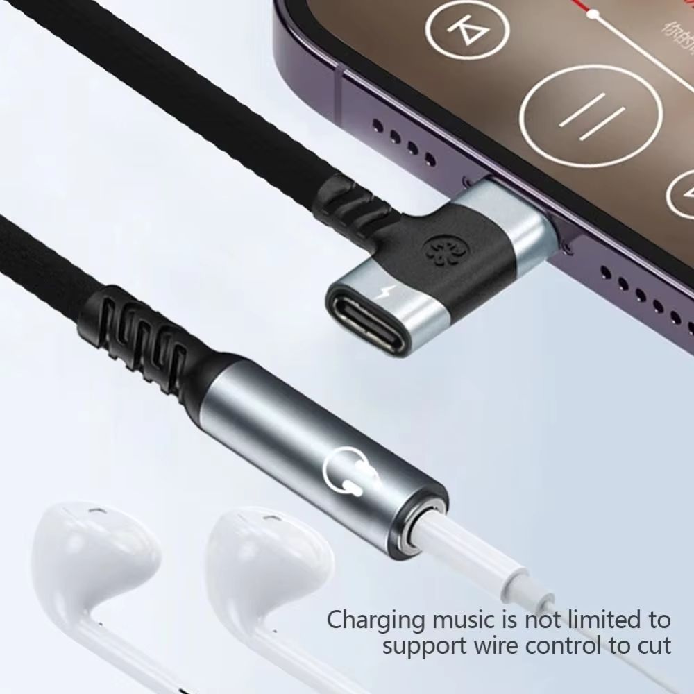 Universal USB-C to 3.5mm Jack 2-in-1 High-Speed Audio and Charging Adapter