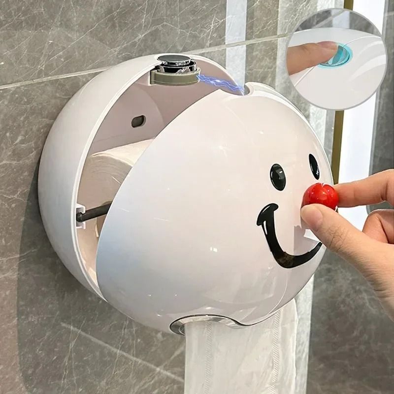 Smiling Face Wall Mounted Toilet Paper Box