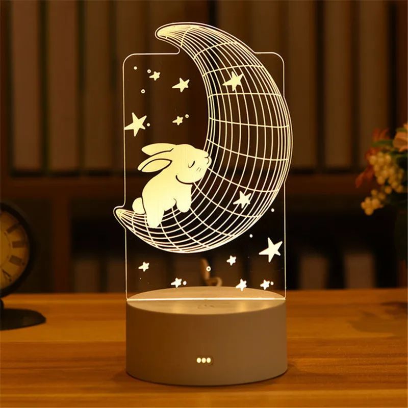 USB Acrylic 3D LED Neon Sign Night Light