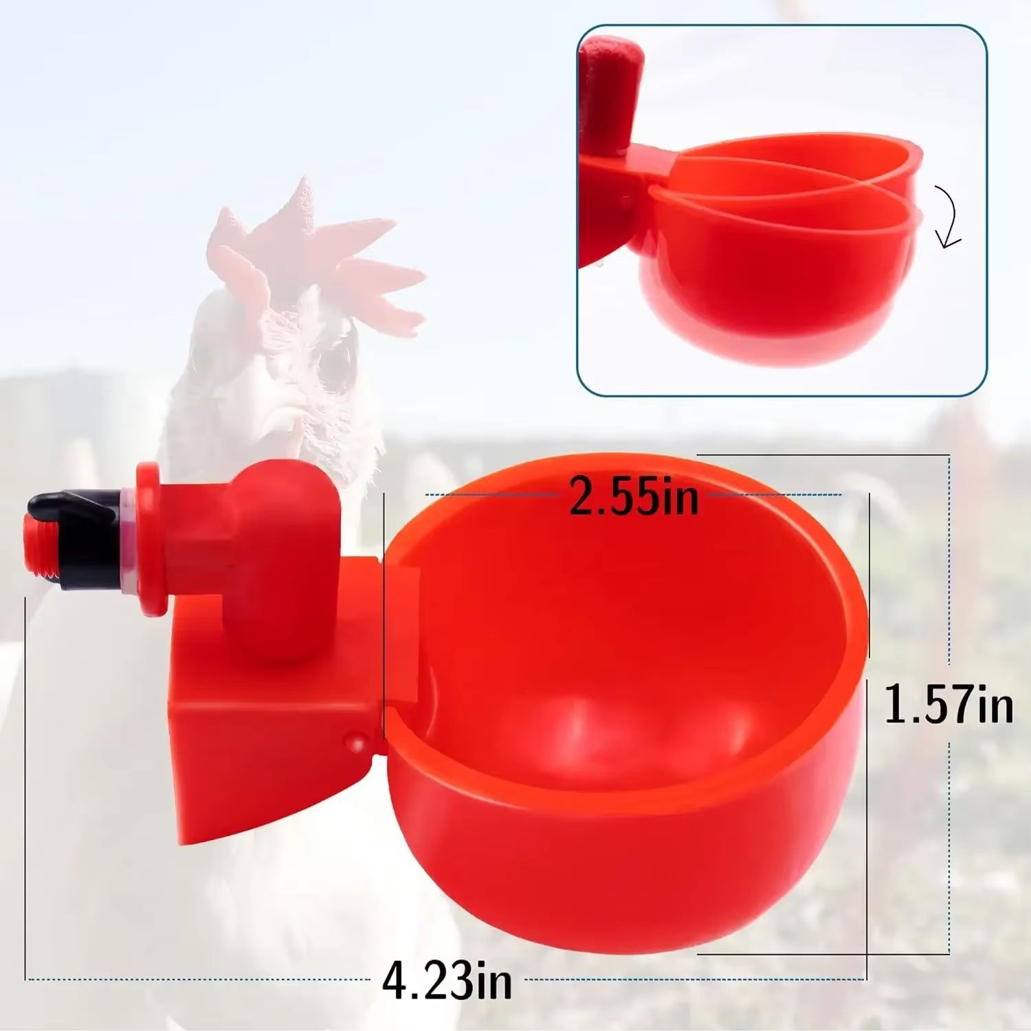 Automatic Poultry Drinking Cups – Easy Install Chicken & Duck Water Dispenser System