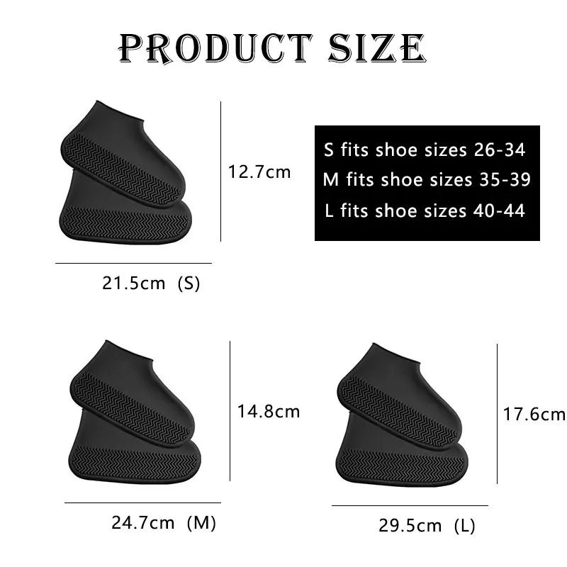 Reusable Waterproof Silicone Rain Shoe Covers