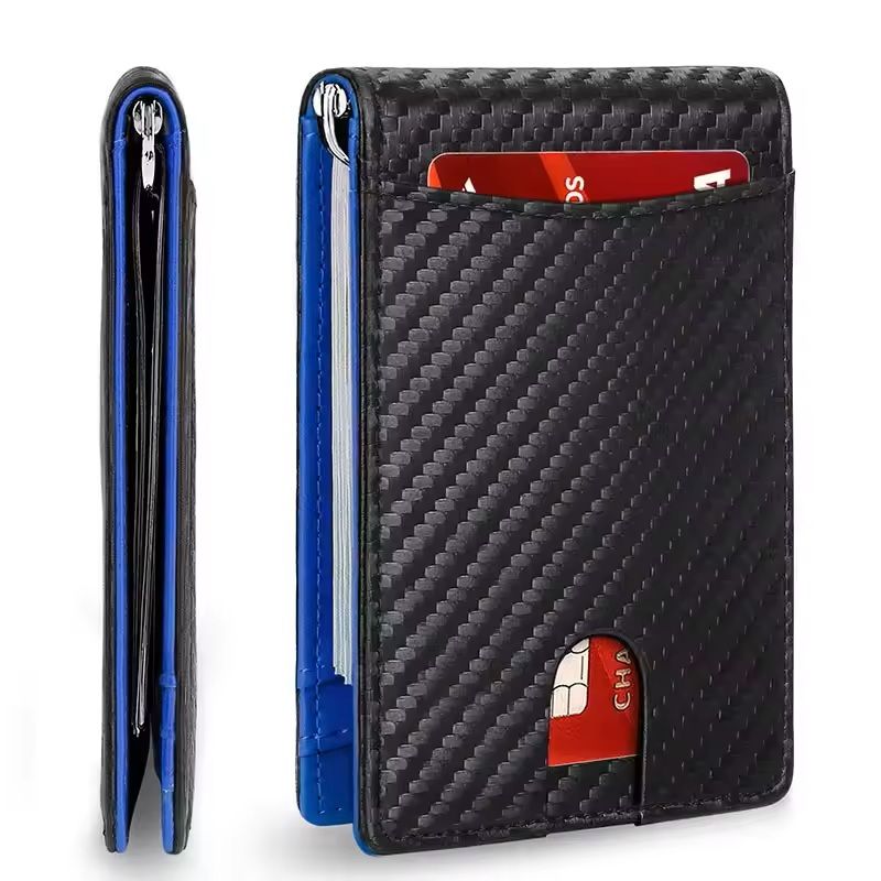 Slim RFID-Blocking Smart Wallet with Money Cli