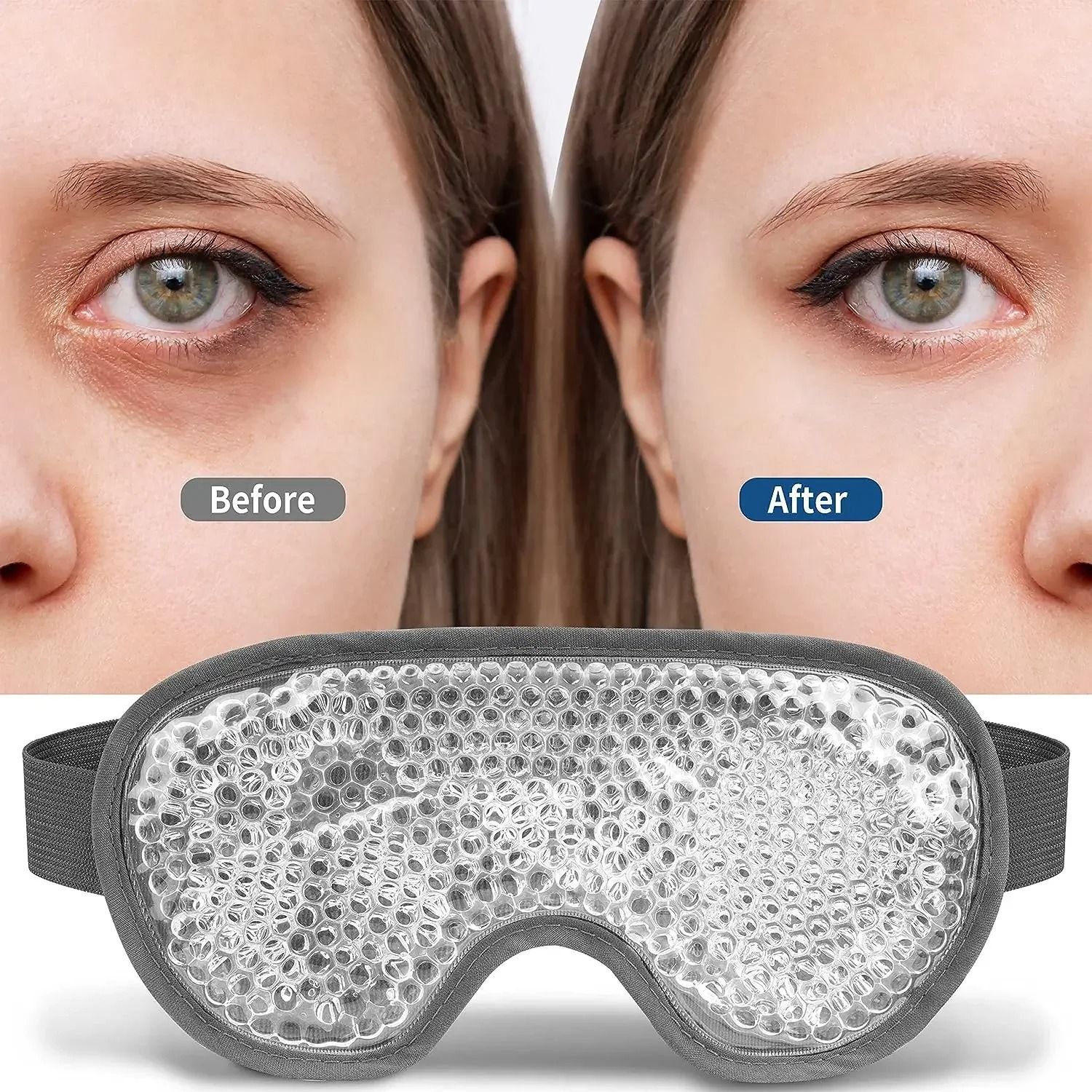 Reusable Cooling Gel Eye Mask for Puffiness Dark Circles and Relaxation