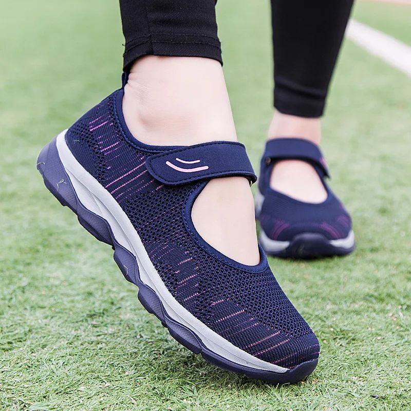 Breathable Mesh Platform Sneakers for Women