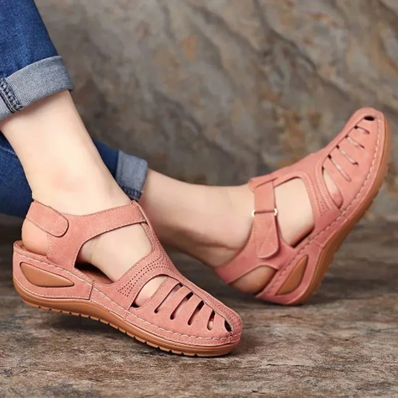 Premium Orthopedic Women Sandals Summer Bunion Corrector Wedge Shoes, Stylish Vulcanized Heels for Everyday Comfort