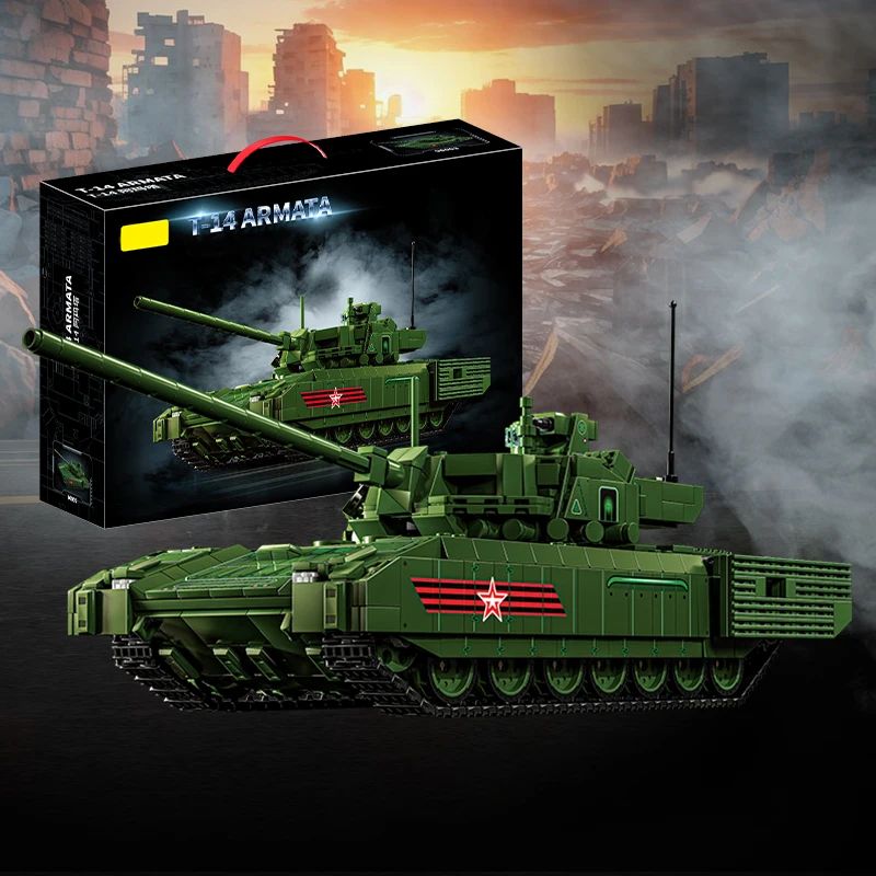 T-14 Main Battle Tank Building Blocks Set Military Model Toy