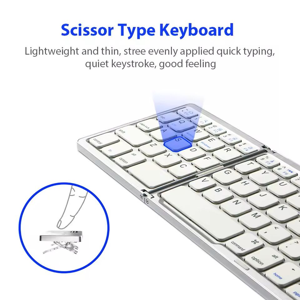 Foldable Wireless Bluetooth Keyboard with Touchpad