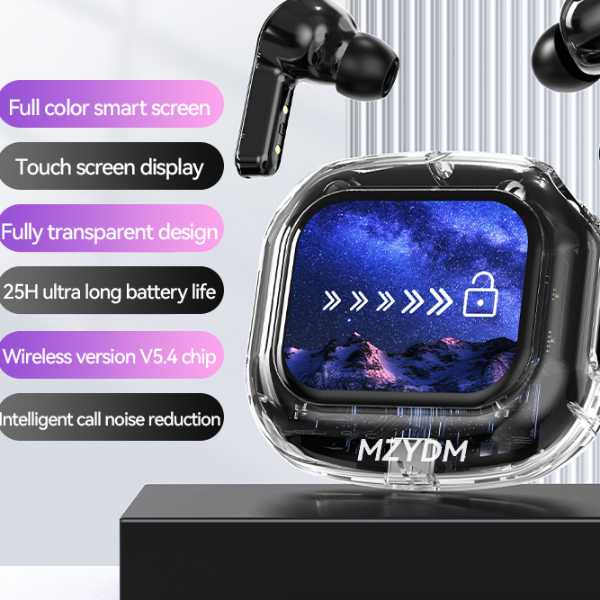 Wireless Bluetooth Earbuds, Stereo Bass ANC Noise Reduction, HD Mic Gamer Headset, LED Touch Control