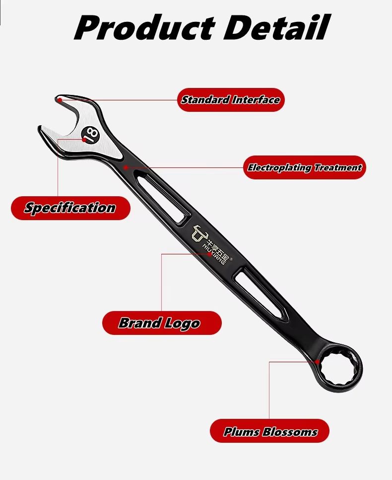 Dual-Use Plums Blossom Ratchet and Open-End Wrench Set 1/4in–15/16in Combination Spanners with Nut Cutter