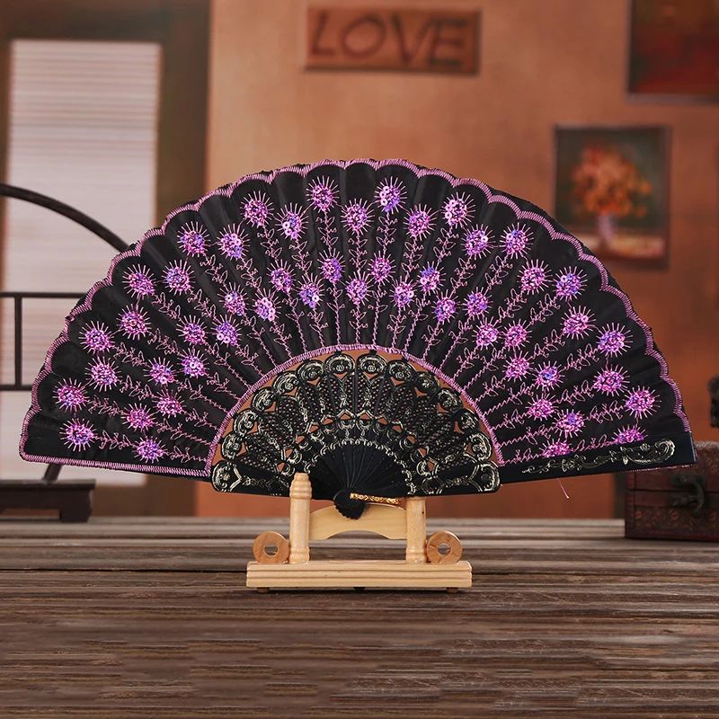 Chinese Style Embroidered Folding Hand Fan