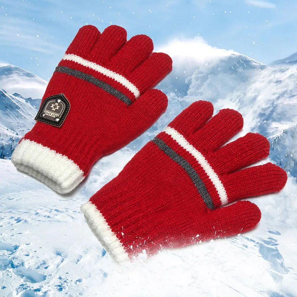 Warm Knitted Winter Gloves for Kids