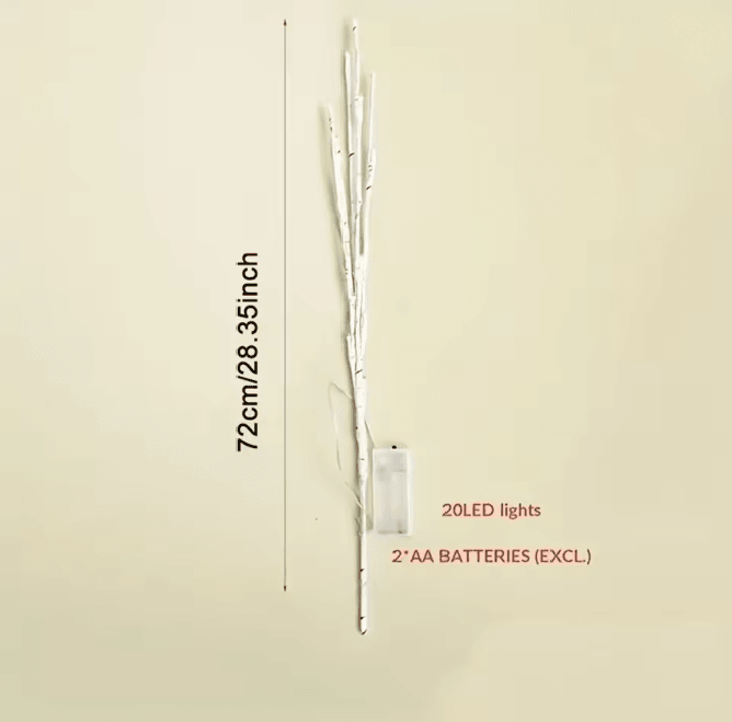 White Birch LED Branch Light