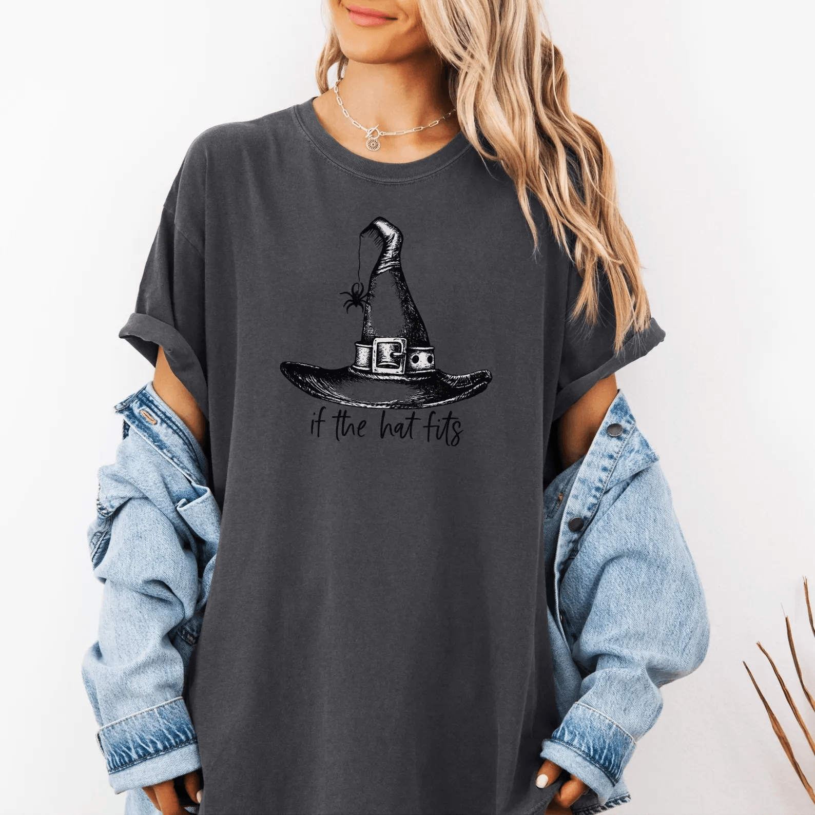 If The Hat Fits Witch Shirt Halloween Tee