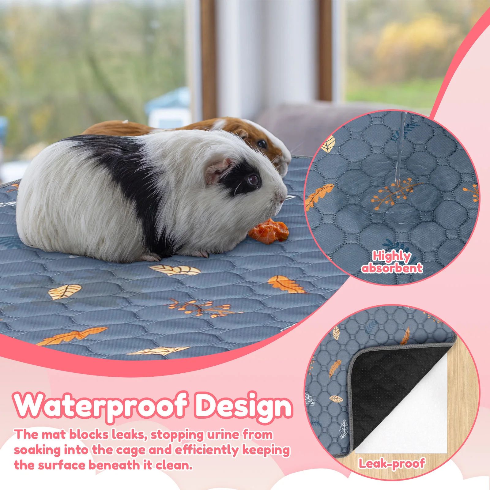 Washable Pet Cage Liner Mat
