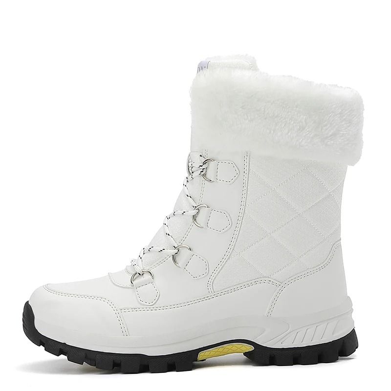 Womens Winter Snow Boots Warm Velvet Lined Non Slip Wide Toe Footwear