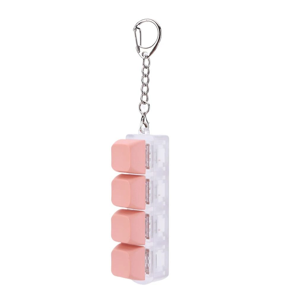 Button Keycap Fidget Keychain Toy Decompression Keyboard