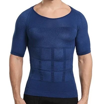 Men Slimming Compression Shirt Body Shaper Tummy Control Waist Cincher Undershirt