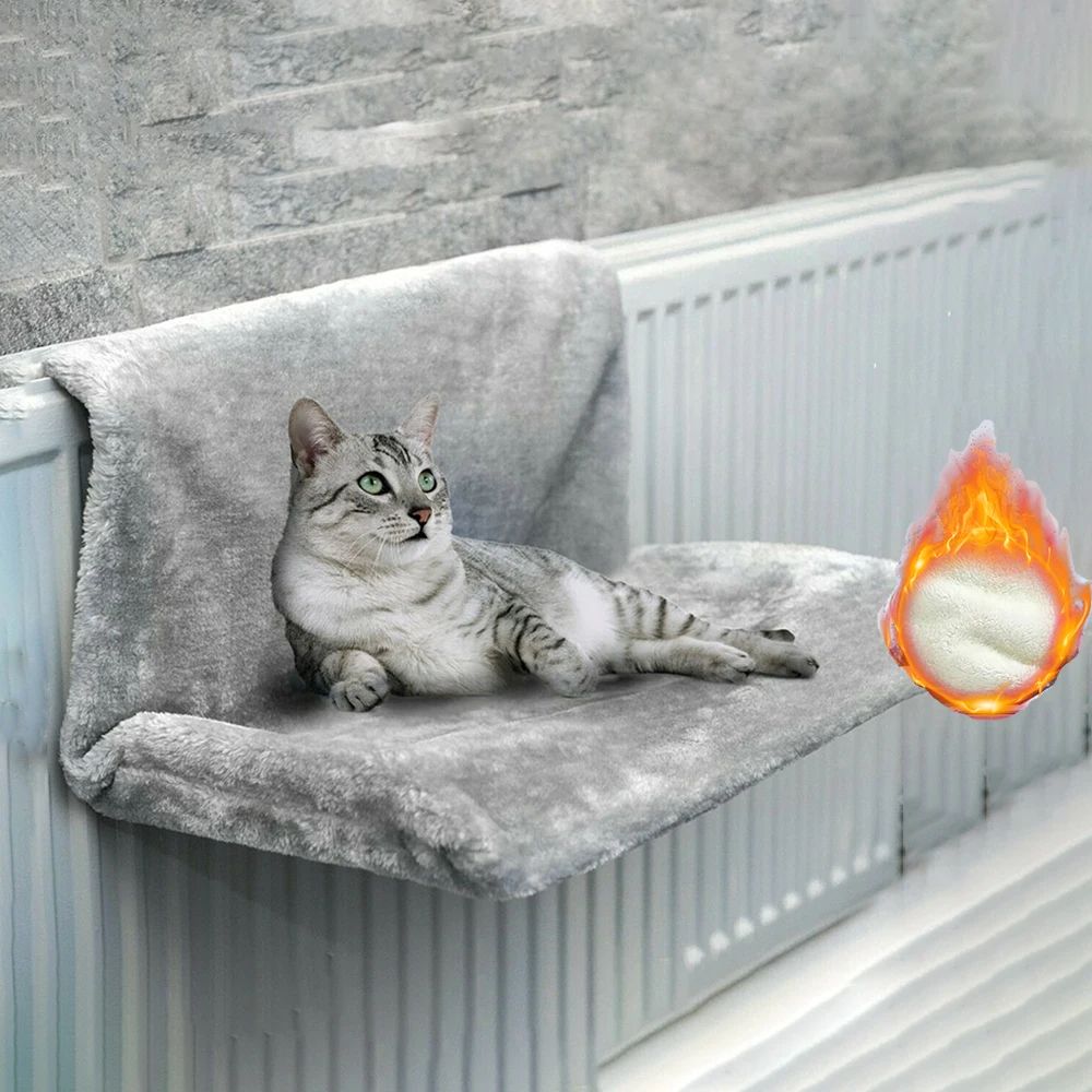 CozyHeat Cat Radiator Bed Hanging Cat Hammock with Warm Fleece Liner and Sturdy Metal Frame