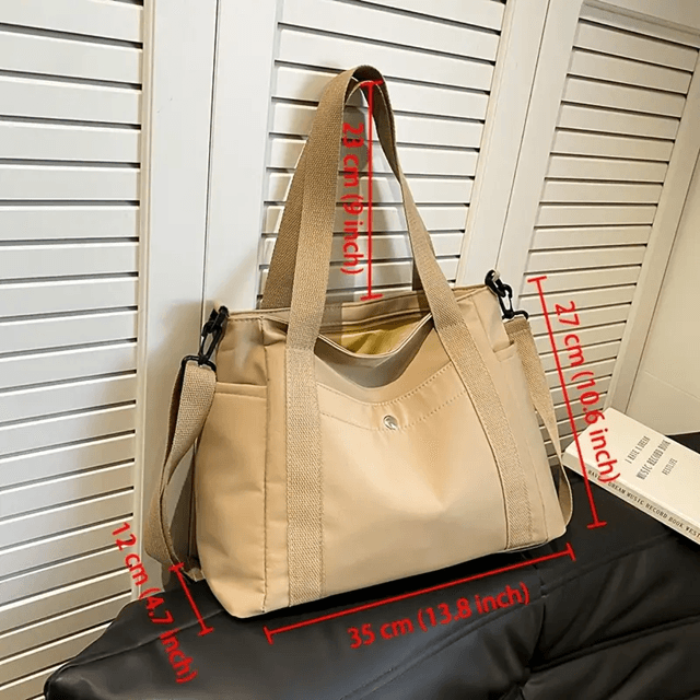 Large Capacity Nylon Crossbody Bag with Adjustable Shoulder Strap