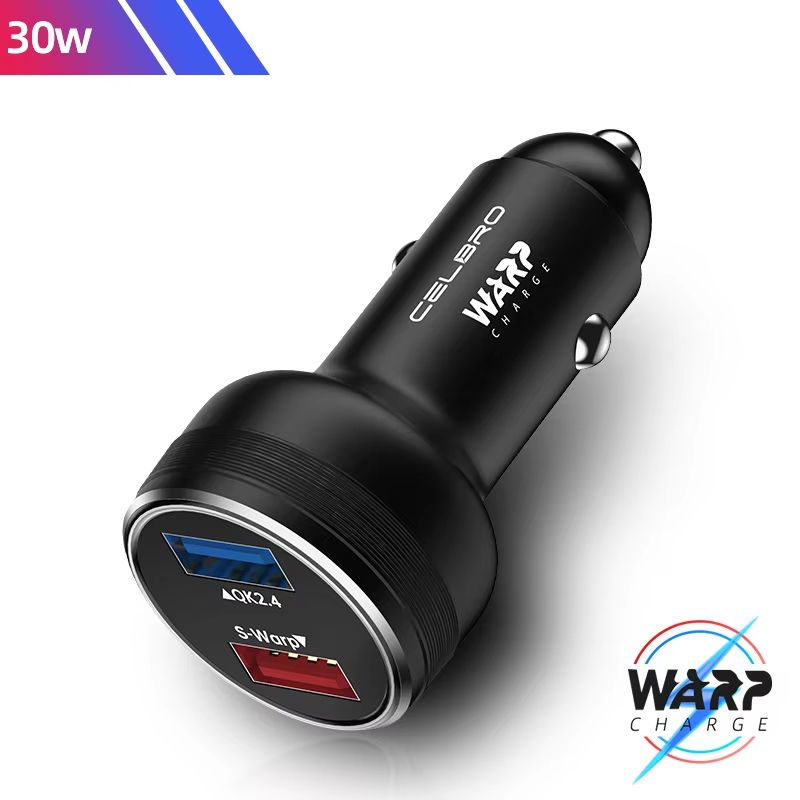 OnePlus Dual USB Car Charger 80W Super Fast SuperVOOC Warp Charge Adapter