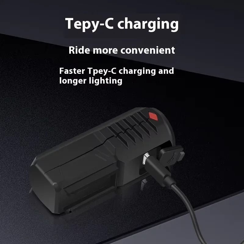 Super Bright LED USB Rechargeable Bicycle Front Light and Taillight Set
