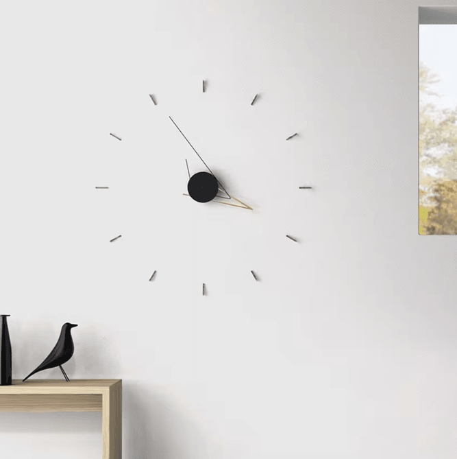 DIY Minimalist Wall Clock – Large Silent Modern Wall Decor with Custom Layout Design