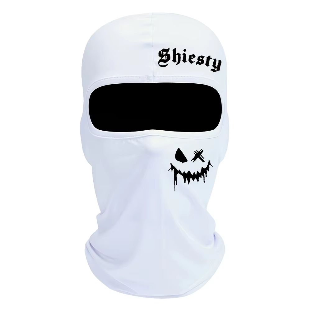 Smiling Face Print Unisex Balaclava Neck Cover Mask