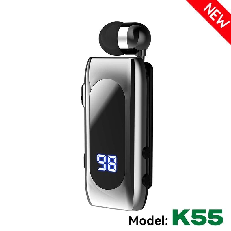 Wireless Business Earphones with LED Display and Noise Cancellation