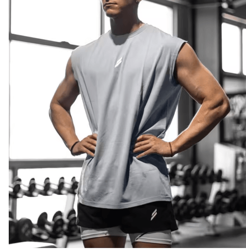Mens Breathable Mesh Tank Top Quick Dry Sleeveless Fitness Shirt