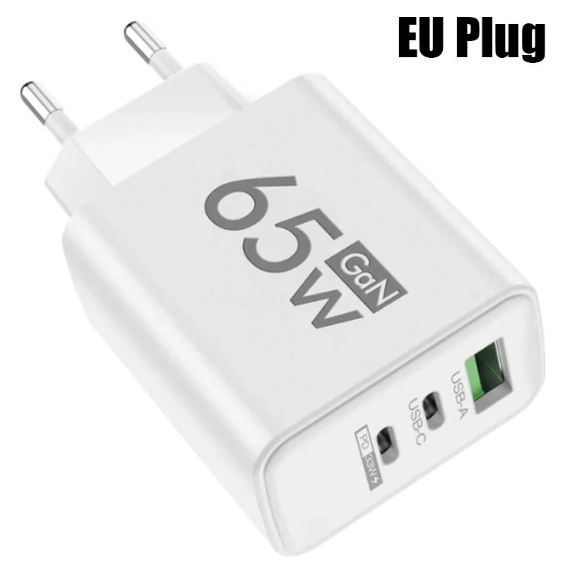 Compact 65W Fast Charging USB C Wall Charger with Smart Power Delivery