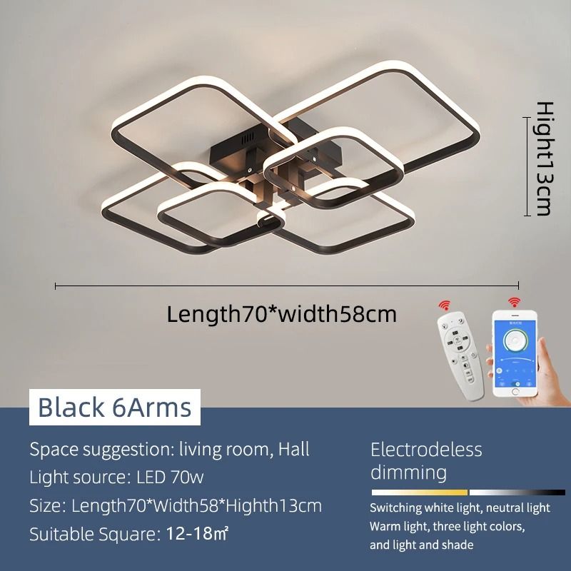 Modern Architectural LED Chandelier | Professional Geometric Linear Ceiling Light Fixture