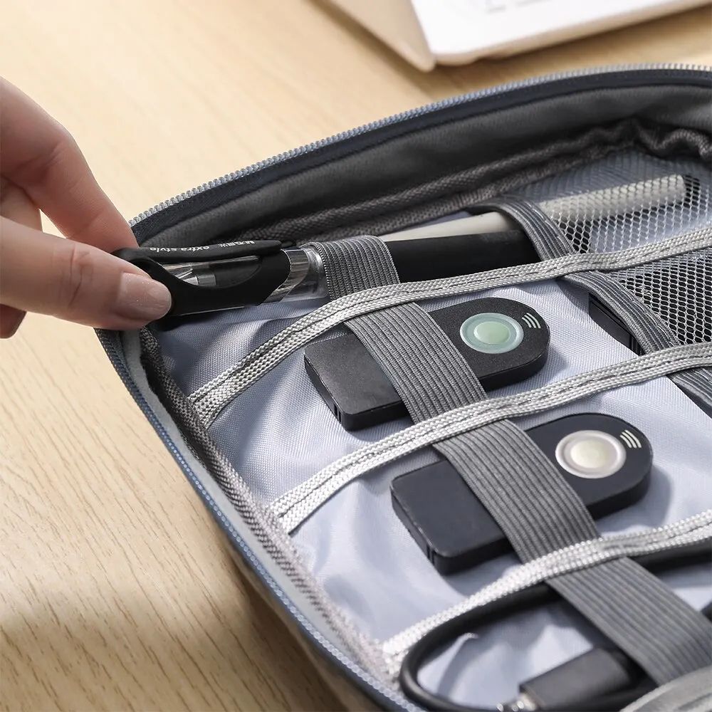 Waterproof Electronic Organizer Bag – USB Cable & Charger Travel Storage Case for Accessories & Gadgets