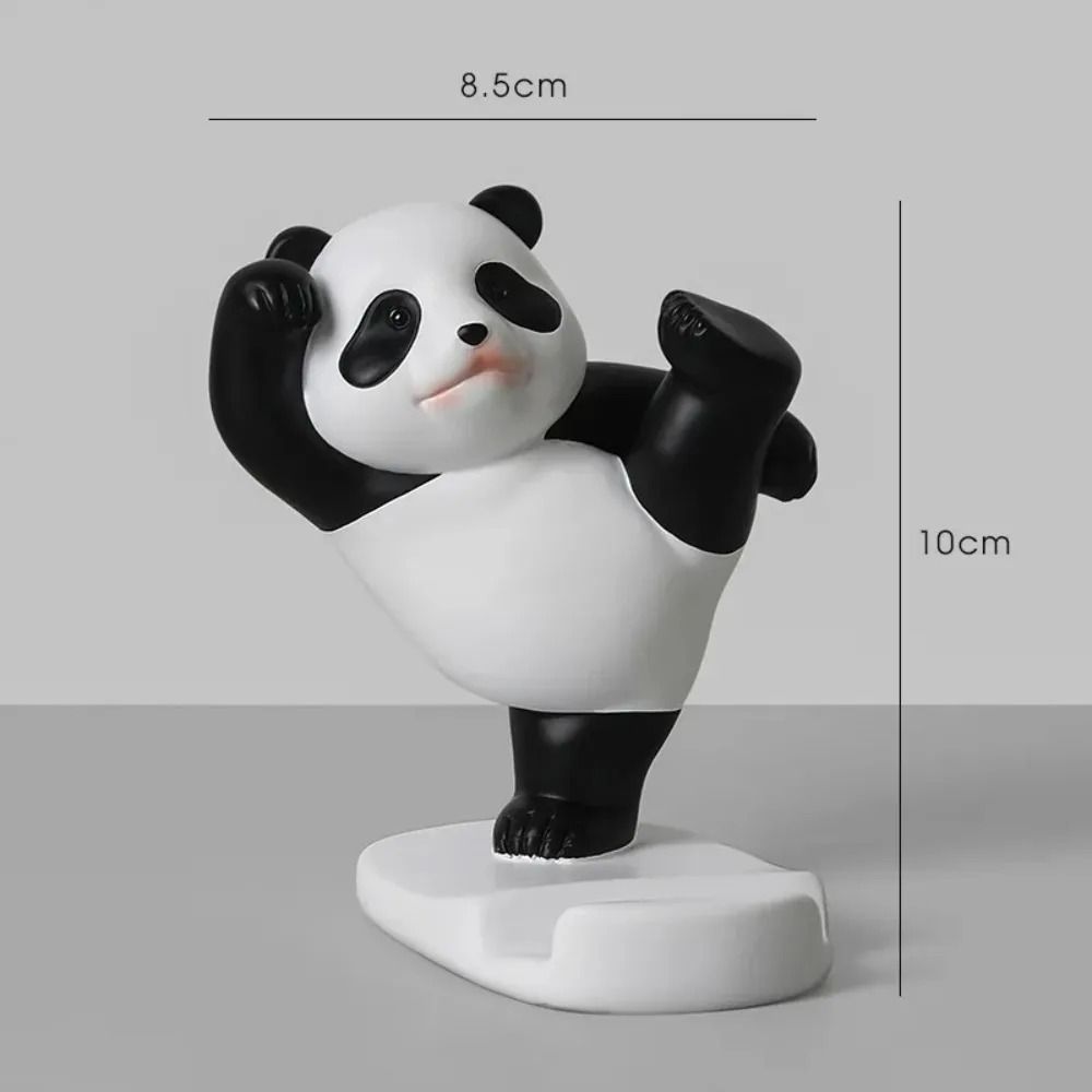 Architectural Panda Mobile Gallery | High-Fidelity Resin Sculpture & Professional Smartphone Stabilization Tech