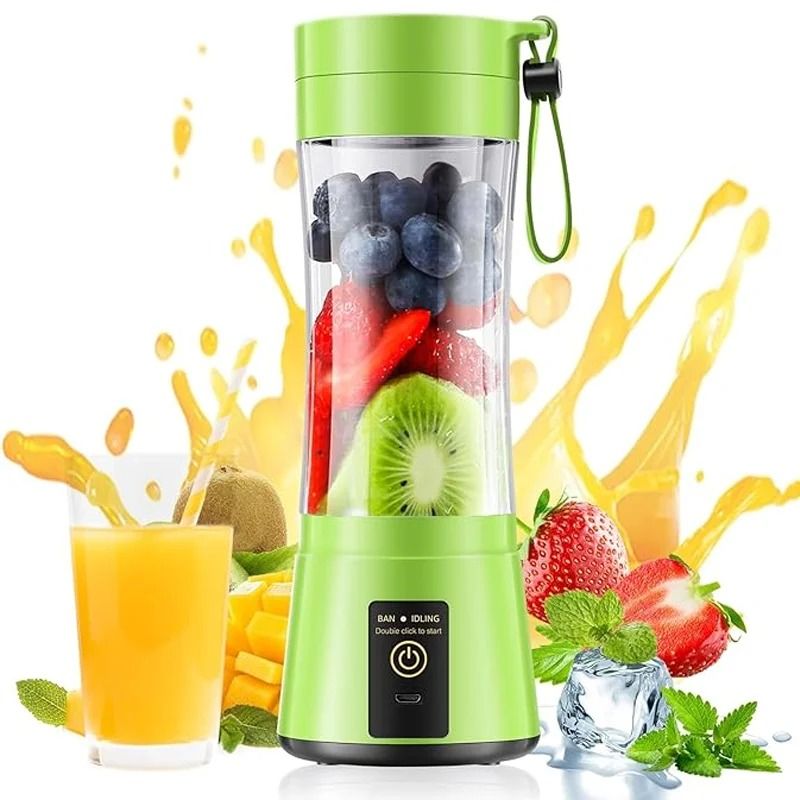 380ml Portable Juicer Blender | Premium Mini USB Rechargeable Smoothie Cup & Fitness Travel Nutrition System