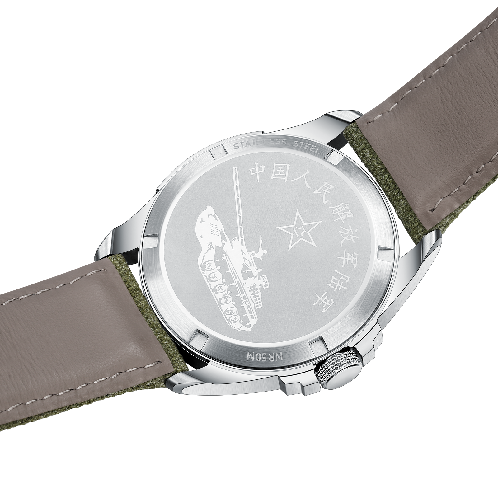 Luxury Military Men Watch with Automatic Mechanical Movement, Wear Resistant Leather Strap, Luminous Display