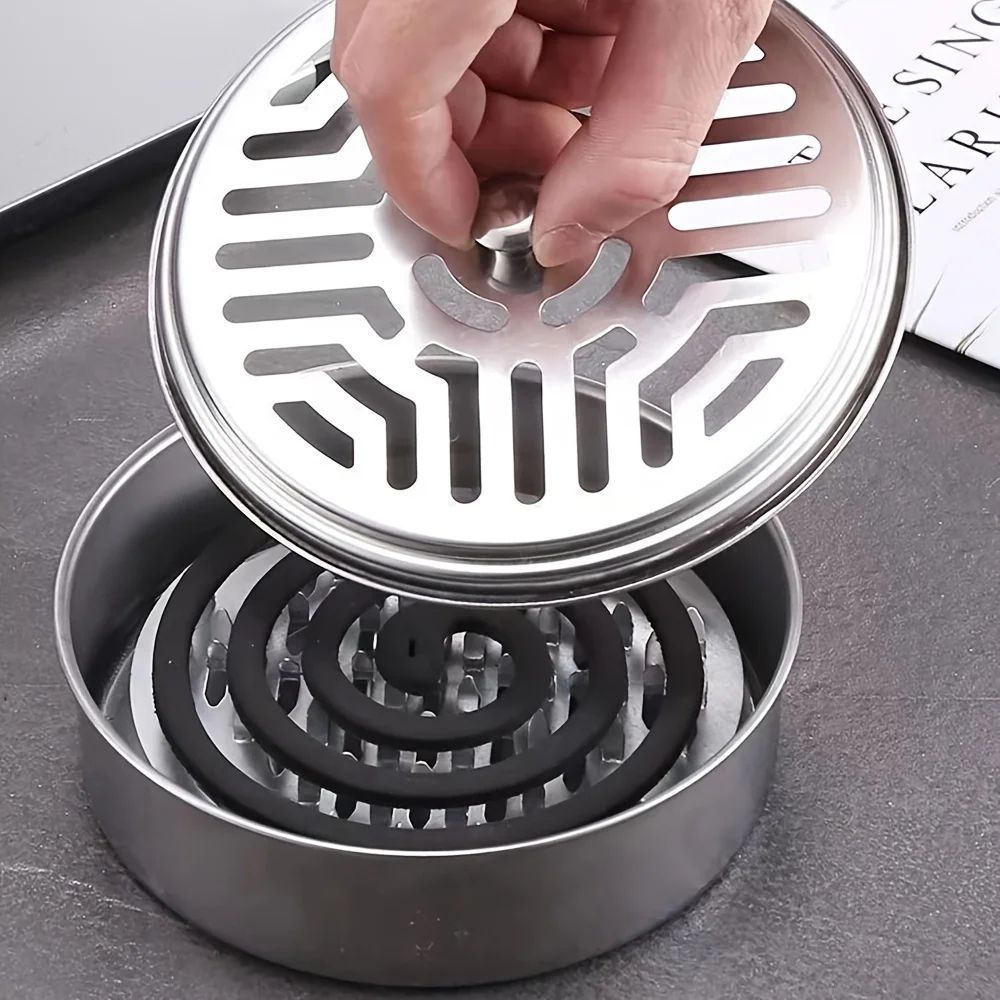 Mosquito Coil Holder with Lid Incense Tray Box