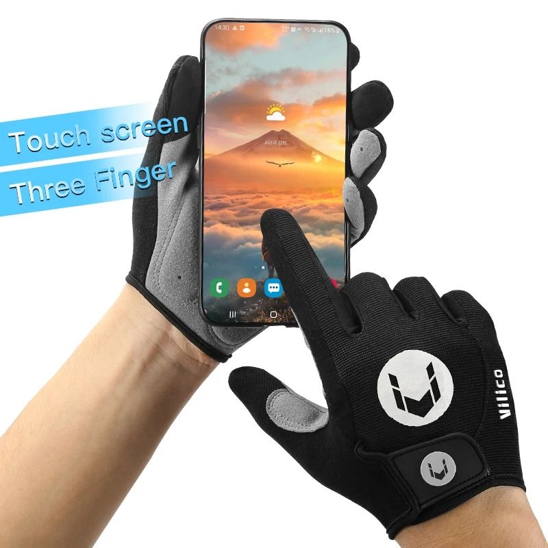 Autumn Winter Cycling Gloves with Touch Screen and Shock Protection
