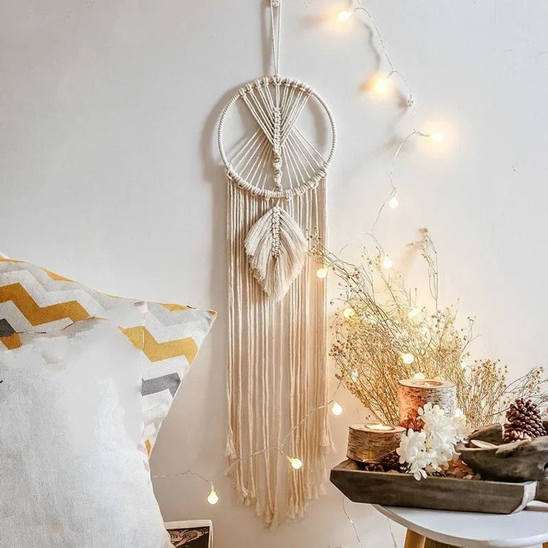 Nordic Macrame Dream Catcher | Artisan Boho Wall Tapestry | Professional Nursery & Executive Home Sanctuary Decor
