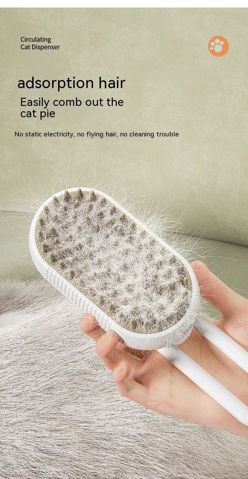 3 in 1 Electric Steam Pet Grooming Brush
