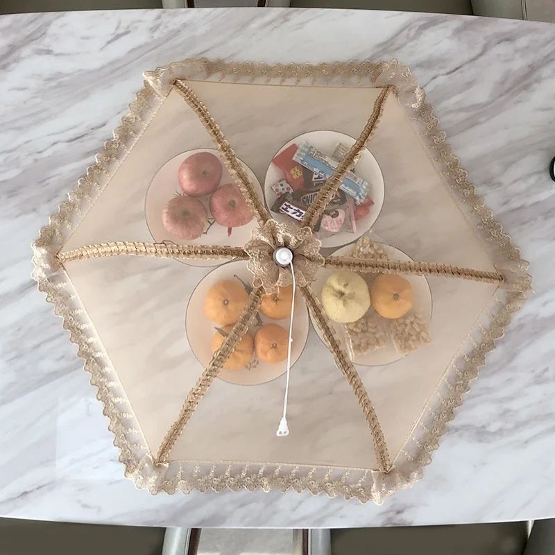 Umbrella-Style Food Cover – Lace Mesh Fly Protection Table Cover
