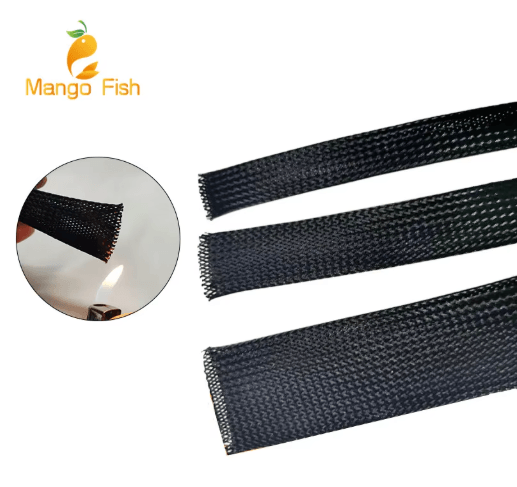 Black PET Braided Cable Sleeving Expandable Wire Protection Sleeve 4 to 25mm 1 yo 50m