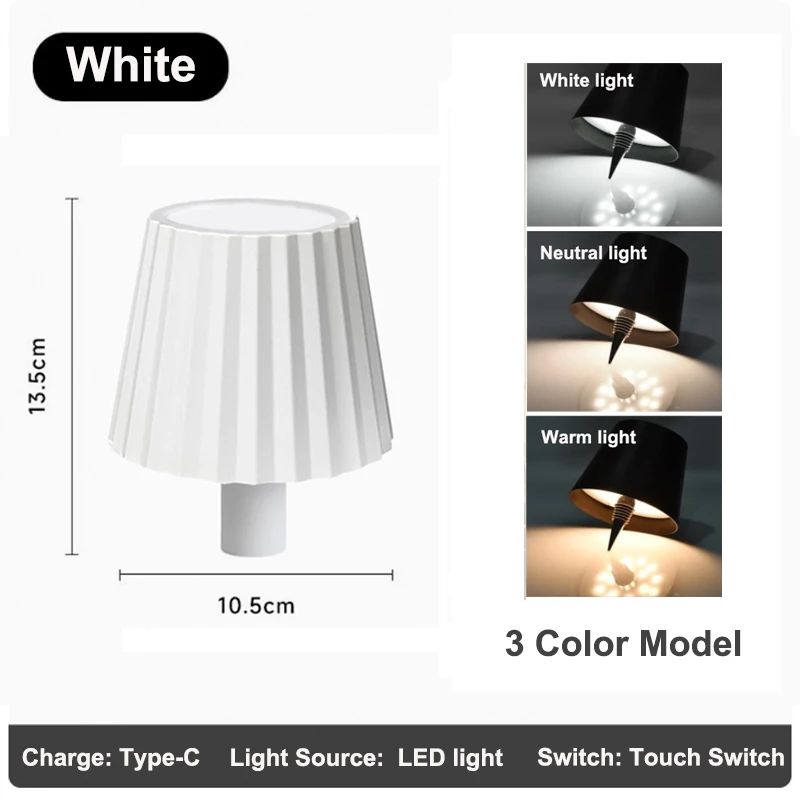 RGB Rechargeable LED Bottle Table Lamp – Touch Control Dimmable Wireless Wine Bottle Light