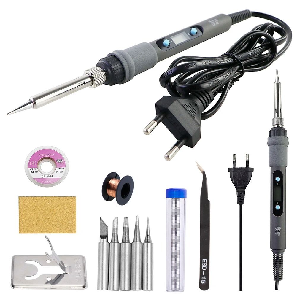 Adjustable Temperature Electric Soldering Iron 60W 80W 110V 220V Heat Pencil Tool